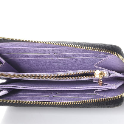 Louis Vuitton Monogram Multicolor Zippy Wallet Black Violet 5 of 10