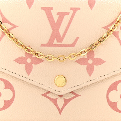 Louis Vuitton Empreinte Monogram Giant By The Pool Felicie Pochette Chain Wallet Creme Rose Trianon 8 of 11