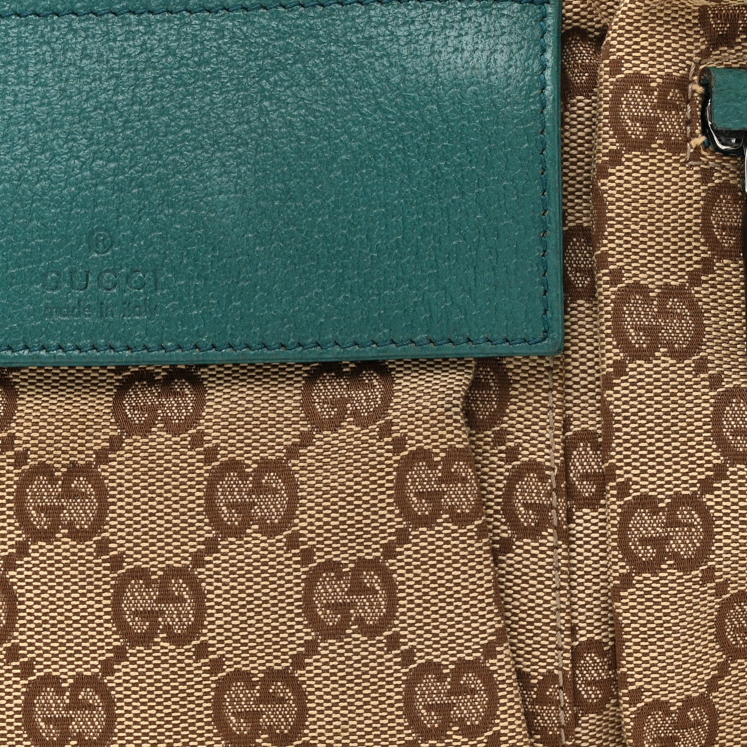 Gucci GG Monogram Web Double Pocket Belt Bag Turquoise 8 of 10