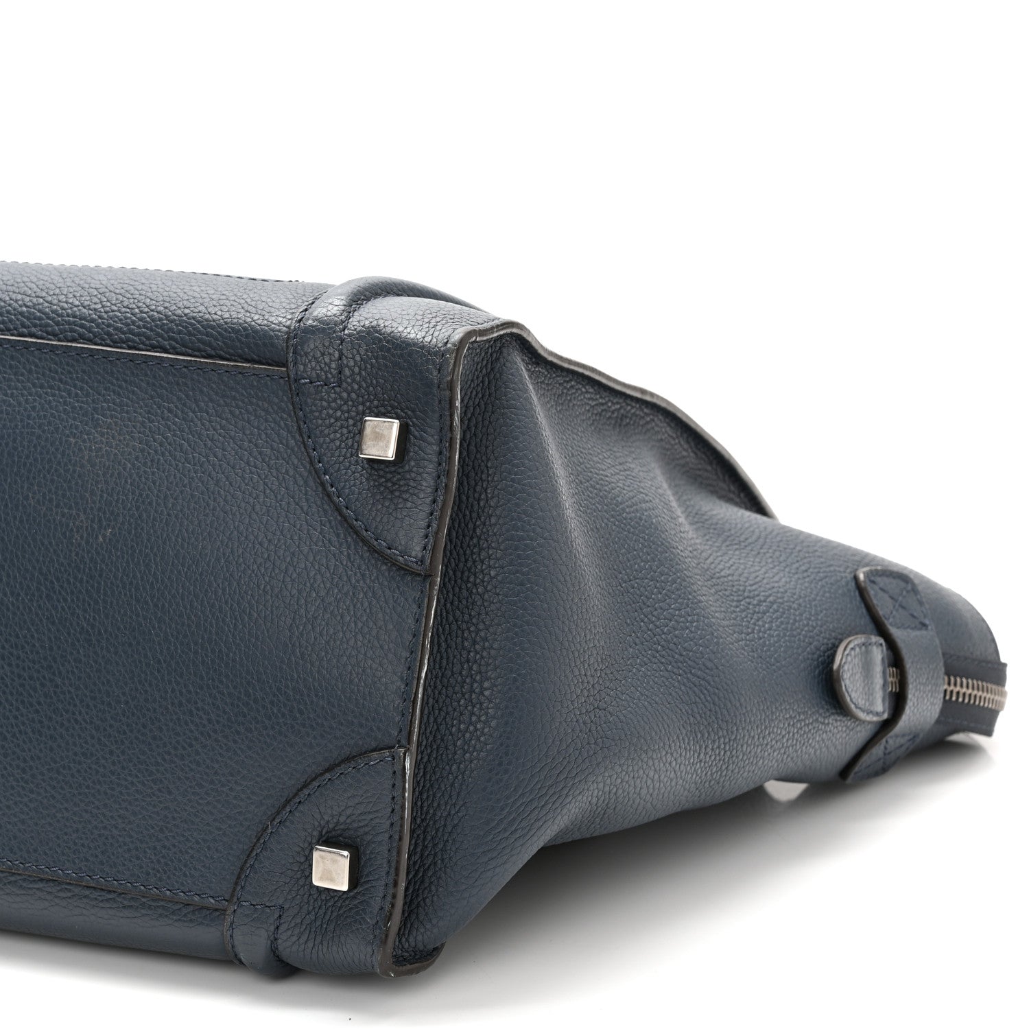 Celine Drummed Calfskin Mini Luggage Slate 10 of 11