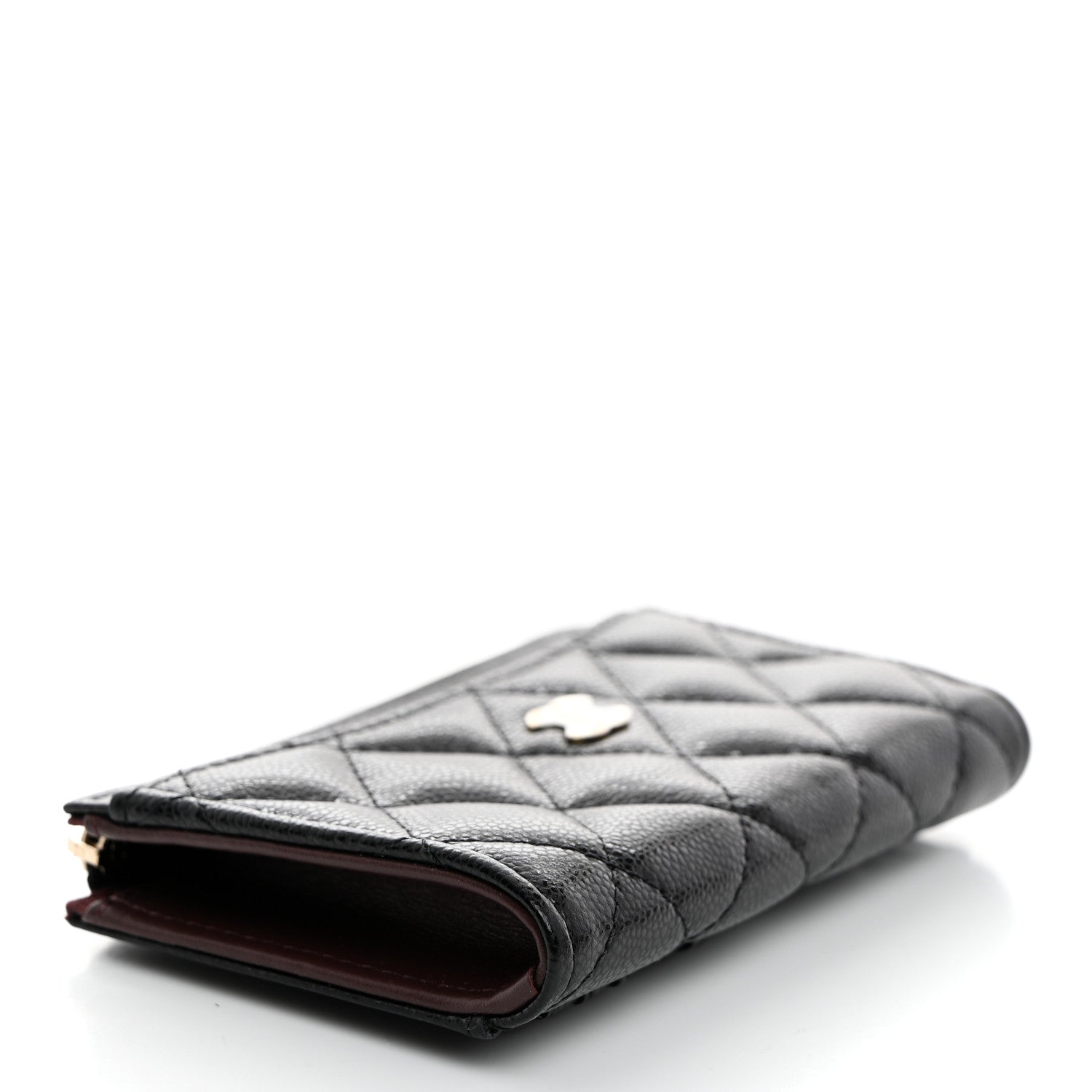 Chanel Caviar Quilted CC Zip Around Card Holder Black 4 of 8