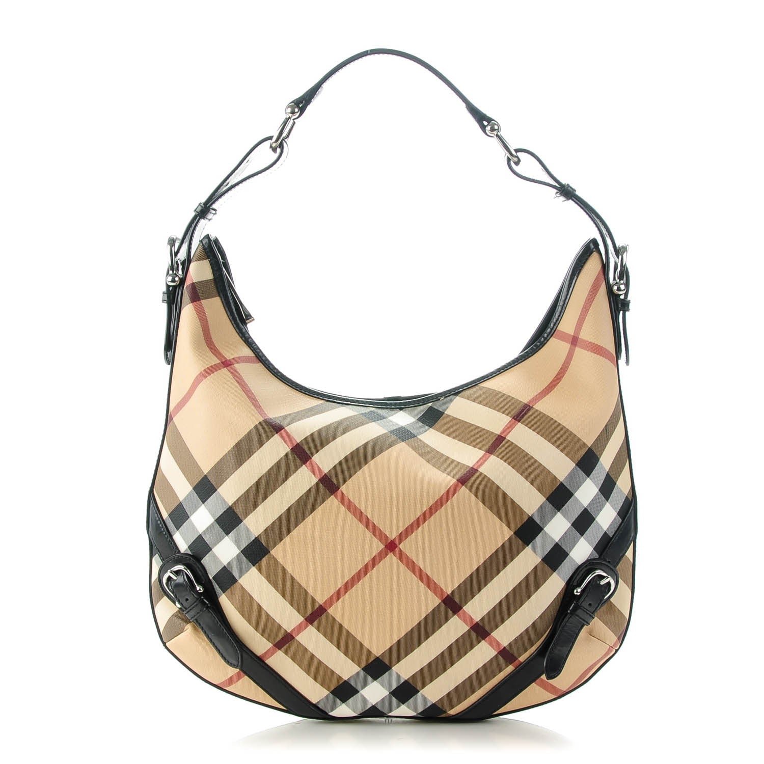Burberry Supernova Check Large Larkin Hobo Black 1 of 10