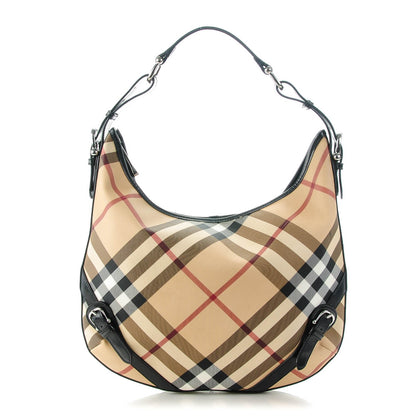 Burberry Supernova Check Large Larkin Hobo Black 1 of 10