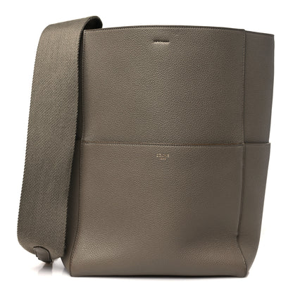Celine Soft Grained Calfskin Sangle Bucket Bag Taupe 1 of 10