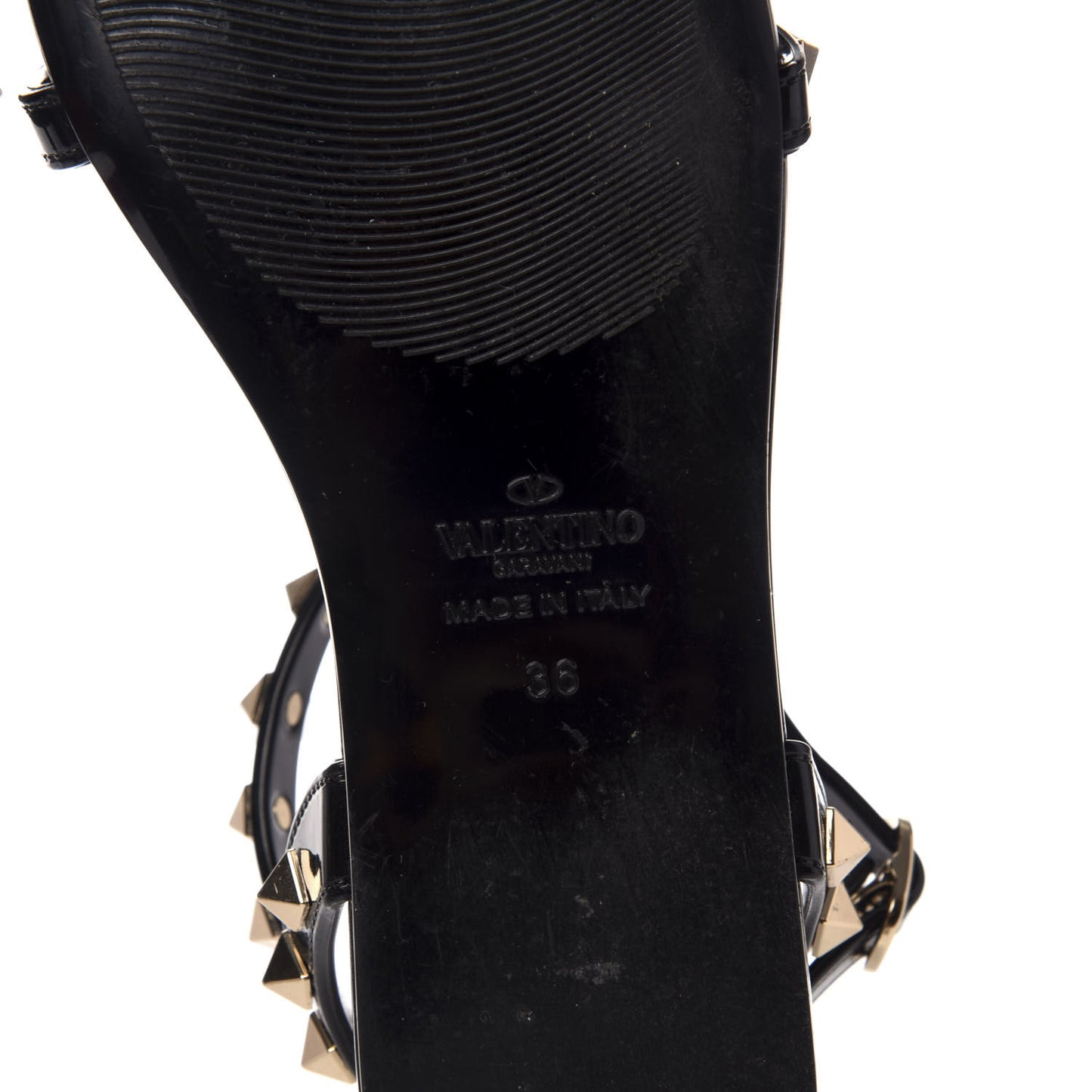 PVC Jelly Rockstud Caged Sandals 36 Black