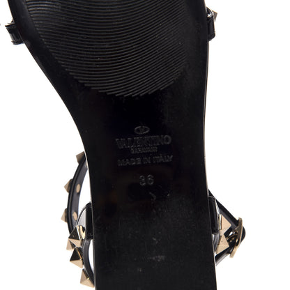 Valentino Garavani PVC Jelly Rockstud Caged Sandals 36 Black 6 of 7