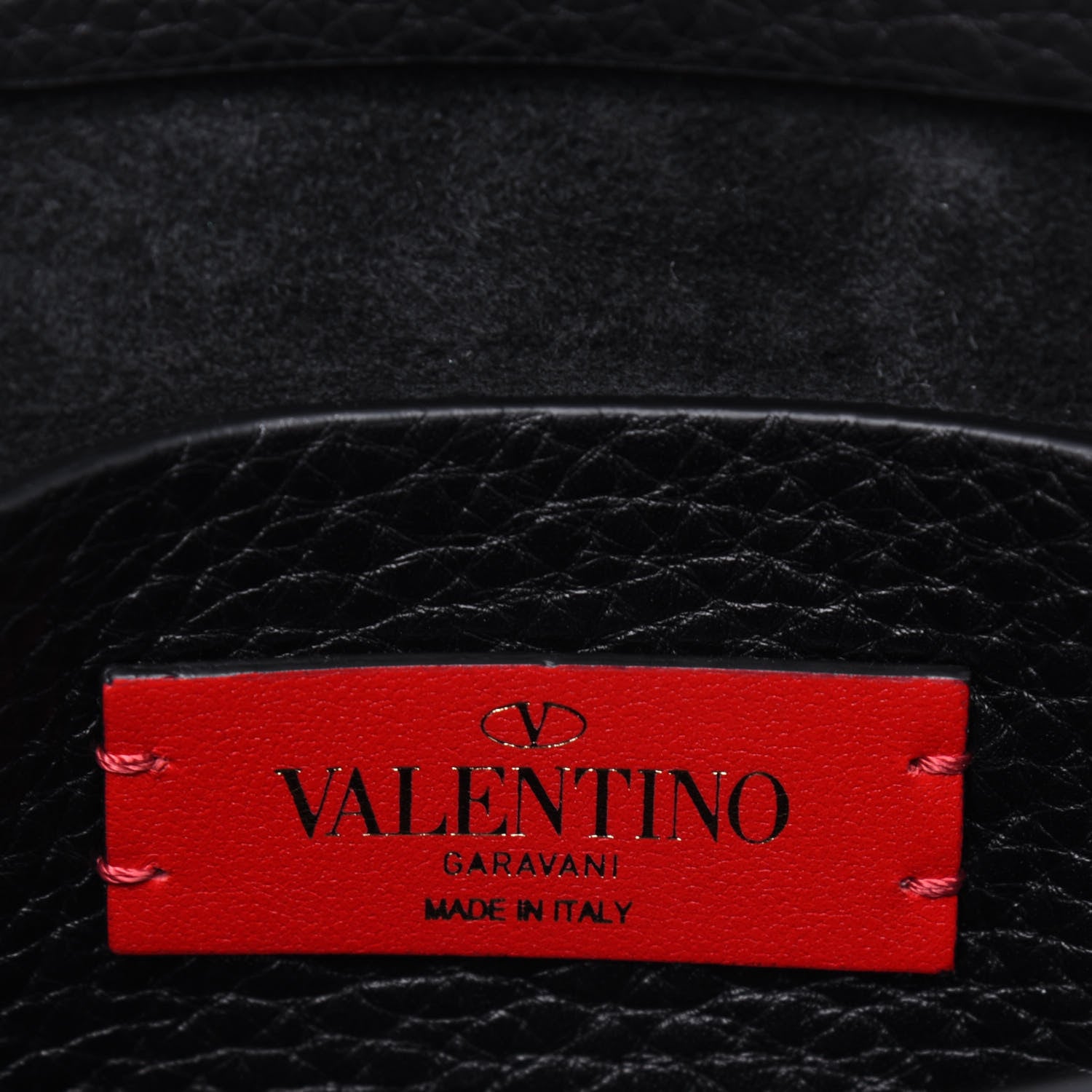 Valentino Garavani Pebbled Calfskin Small Rockstud Overlay Flap Shoulder Bag Black 6 of 11