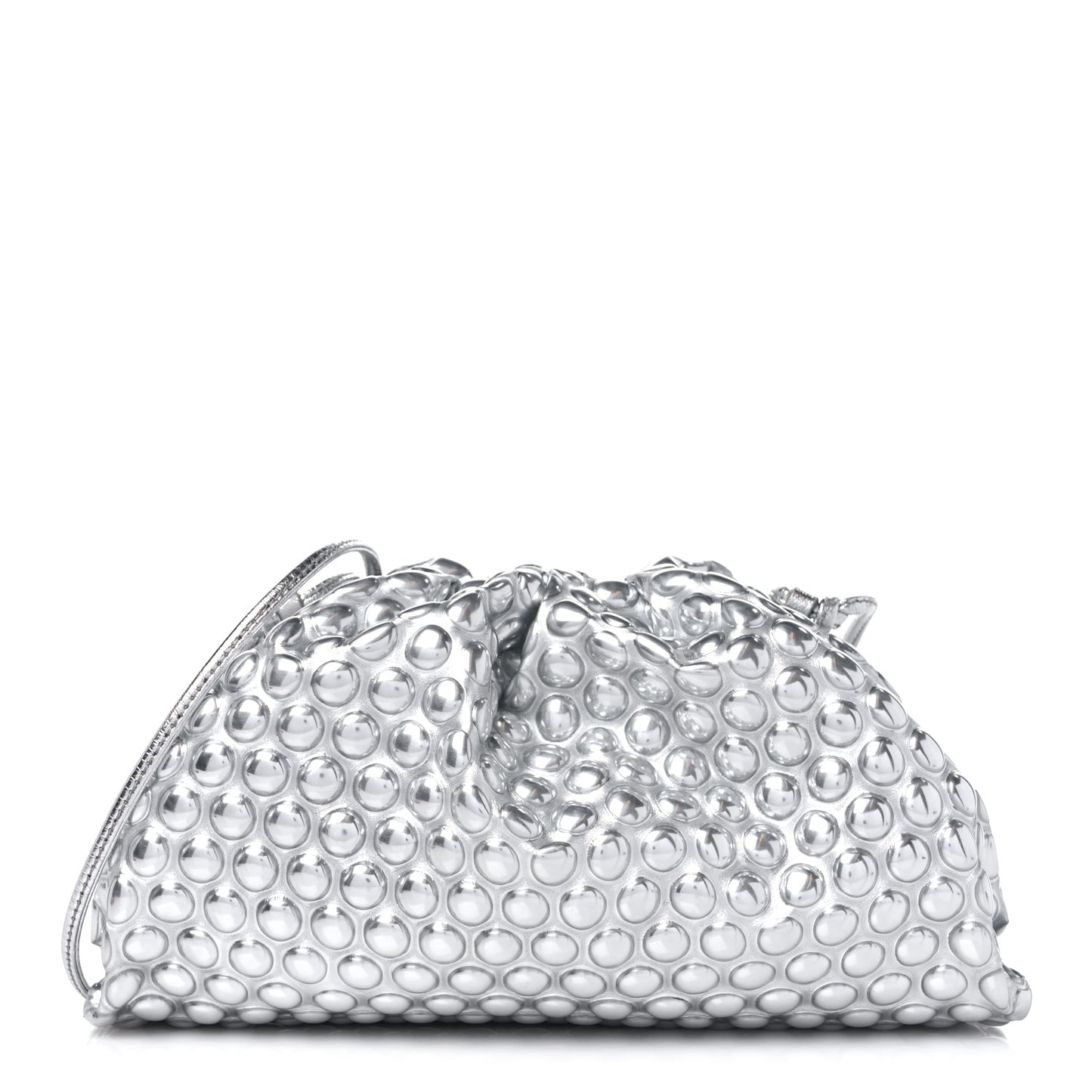 Metallic Fabric Bubble Wrap The Mini Pouch Silver