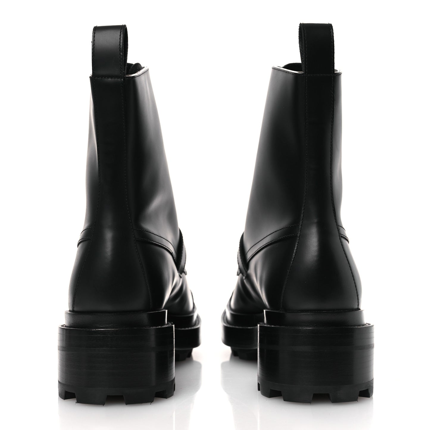 Glossed Calfskin Funk Ankle Boots 38.5 Black
