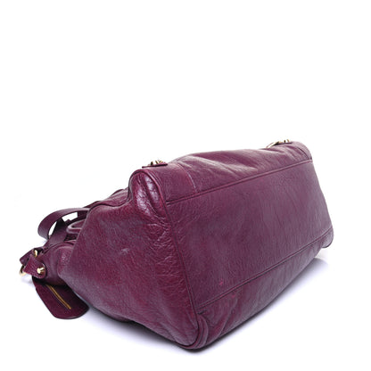Balenciaga Lambskin Classic Gold Hardware Velo Violet Prune 4 of 17