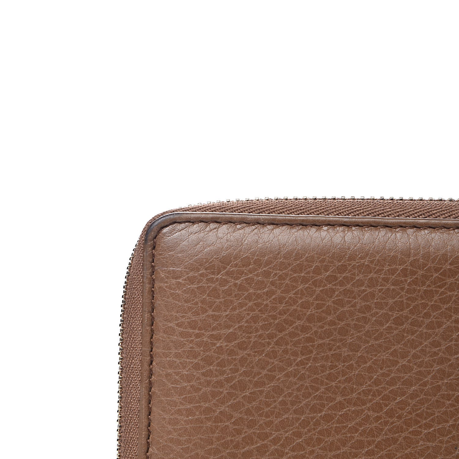 Gucci Pebbled Calfskin Soho Zip Around Wallet Brown 8 of 12