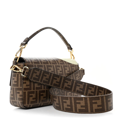 Fendi Glazed Fabric FF 1974 Hairdo Girls Inlay Baguette Mogano Panna Multicolor 3 of 15