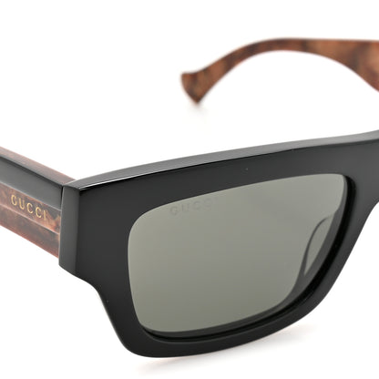 Gucci Acetate Rectangle Frame Web Sunglasses GG1301S Brown 7 of 8