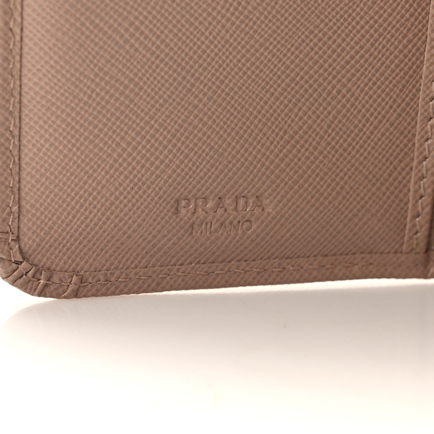 Prada Saffiano Metal Compact Zip Around Wallet Cammeo 5 of 10