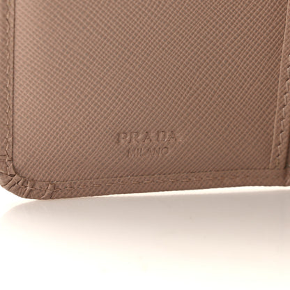 Prada Saffiano Metal Compact Zip Around Wallet Cammeo 5 of 10