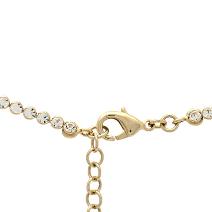 Chanel Crystal CC Chain Short Necklace Gold 4 of 5