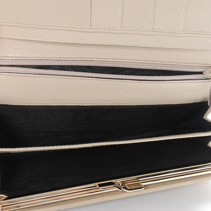 Gucci Monogram Metal Bar Continental Flap Wallet Off White 6 of 9