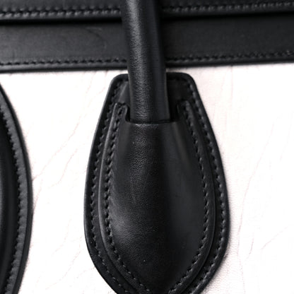 Celine Elephant Calfskin Mini Bi-Color Luggage Black White 19 of 19