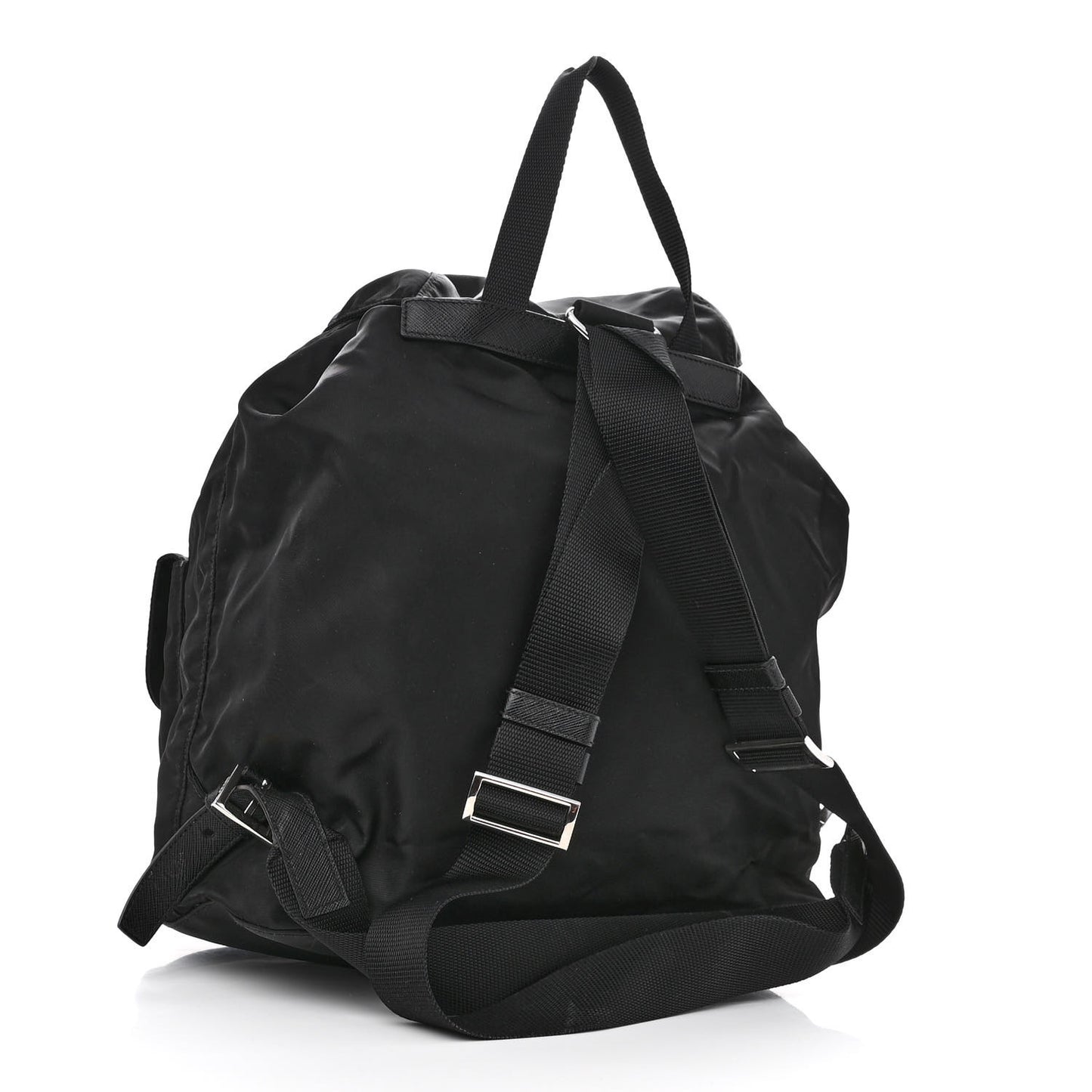 Tessuto Nylon Saffiano Medium Backpack Black