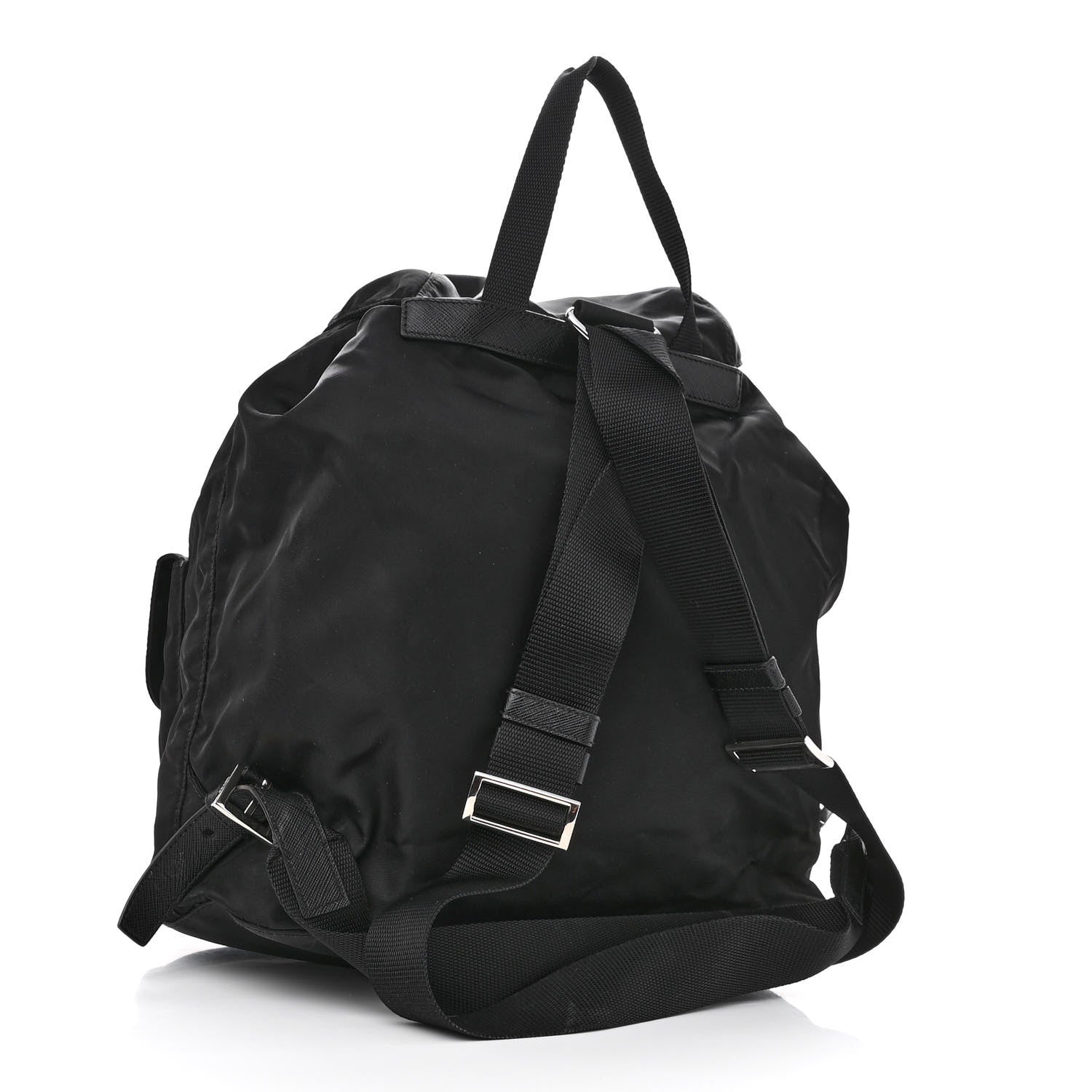 Prada Tessuto Nylon Saffiano Medium Backpack Black 2 of 8