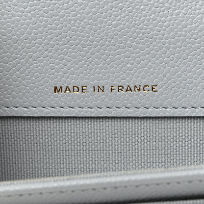 Chanel Caviar Quilted Flap Card Holder Wallet Light Blue 7 of 9