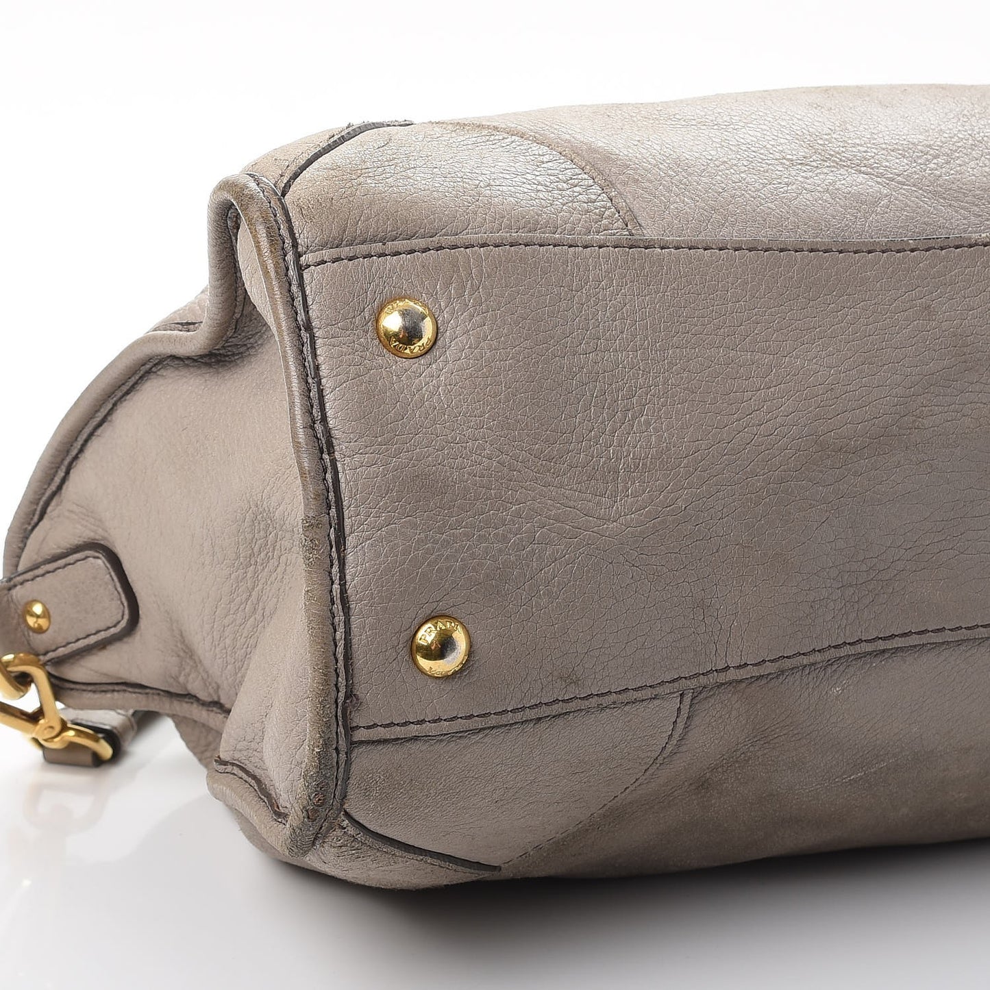 Cervo Deerskin East West Top Handle Bag Pomice