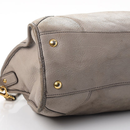 Prada Cervo Deerskin East West Top Handle Bag Pomice 24 of 28