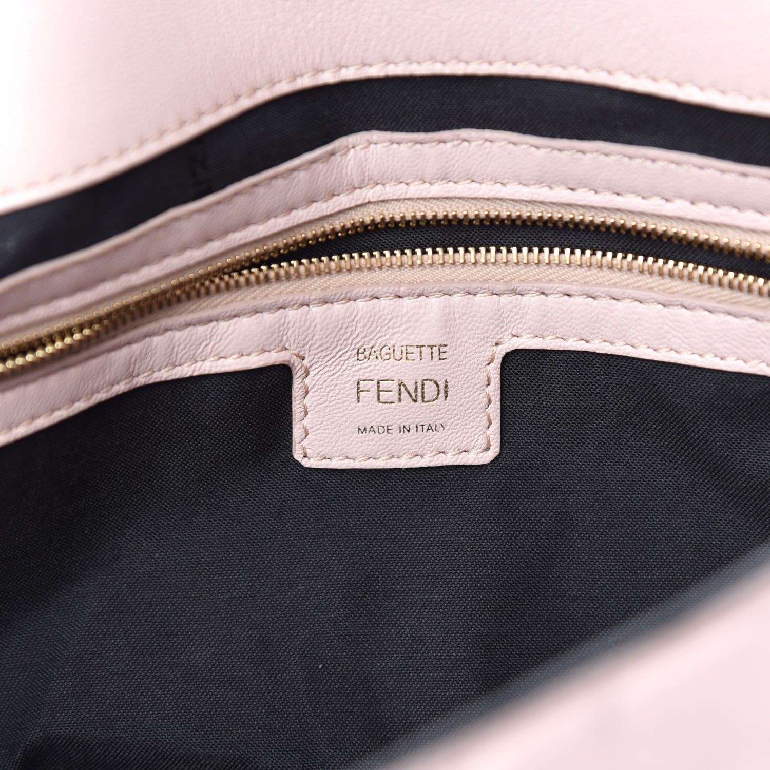 Fendi Nappa FF 1974 Embossed Baguette Rosa Quarzo 6 of 9