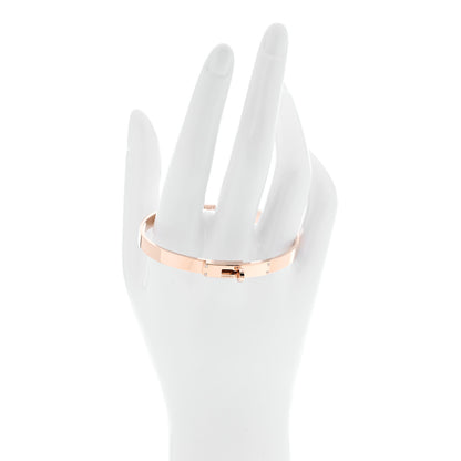 Hermes 18K Rose Gold Diamond PM Kelly Bracelet ST 2 of 5
