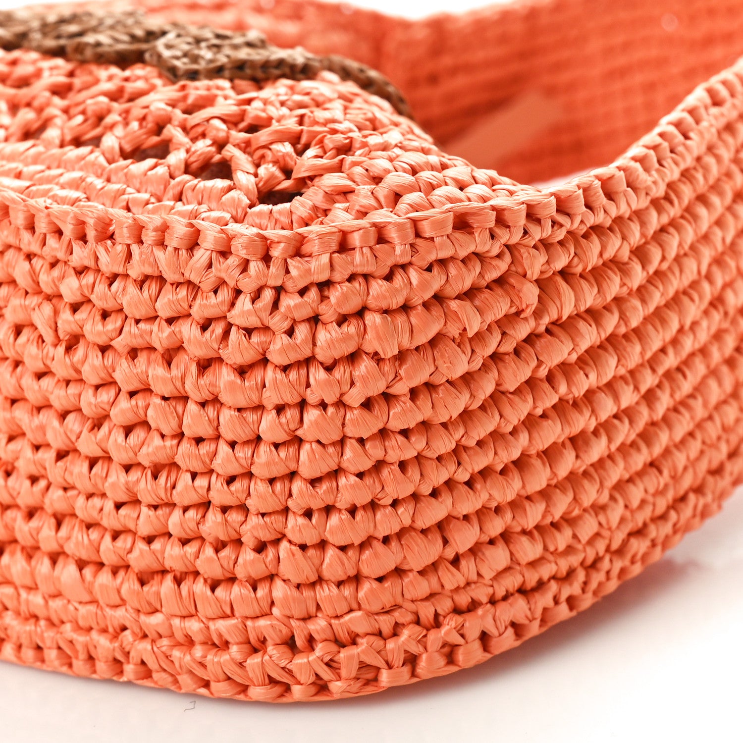 Miu Miu Fabric Crochet Wander Hobo Tulipano Cognac 9 of 9