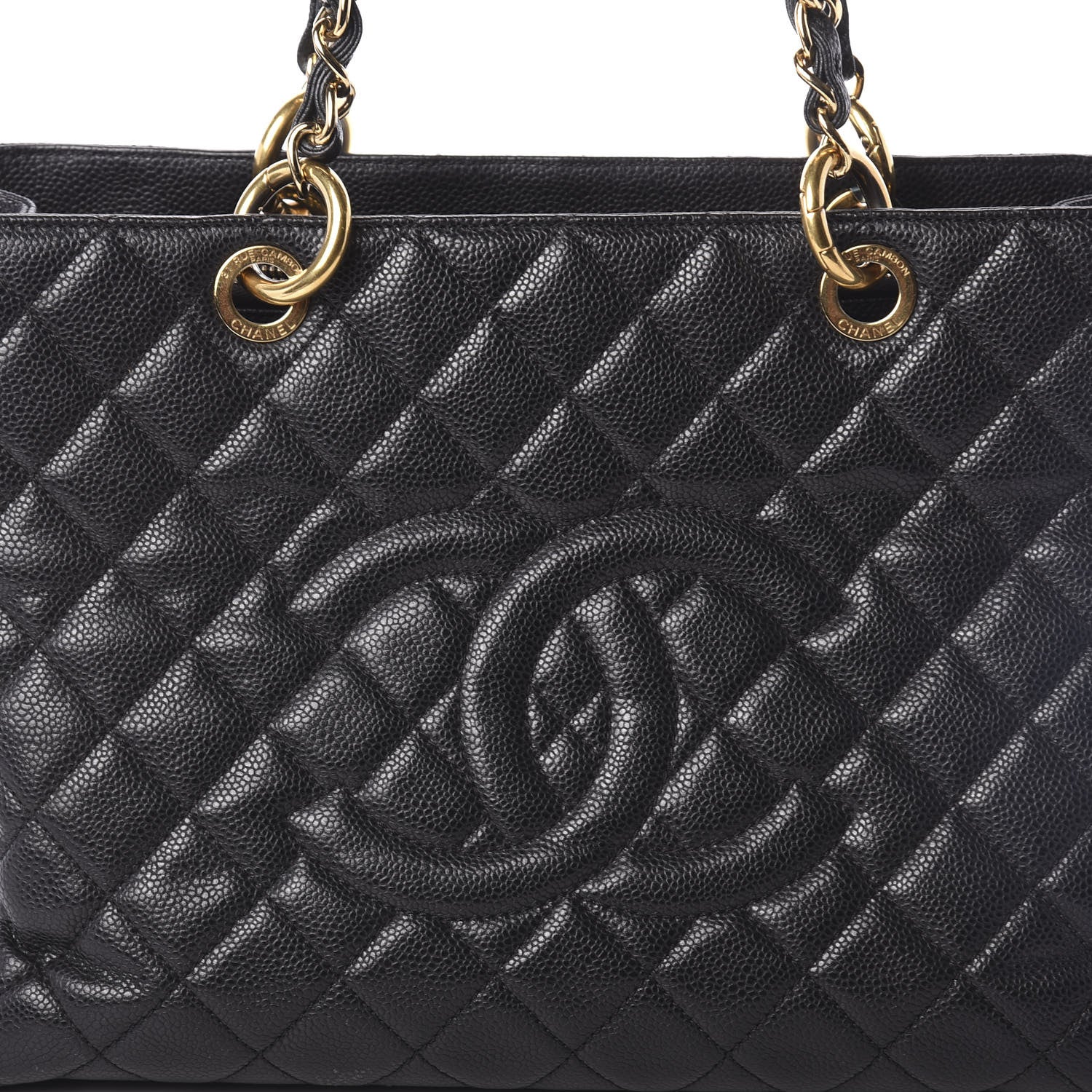 Chanel Caviar Quilted Grand Shopping Tote GST Black 8 of 10