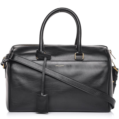 Saint Laurent Calfskin Classic Duffle 6 Black 1 of 36