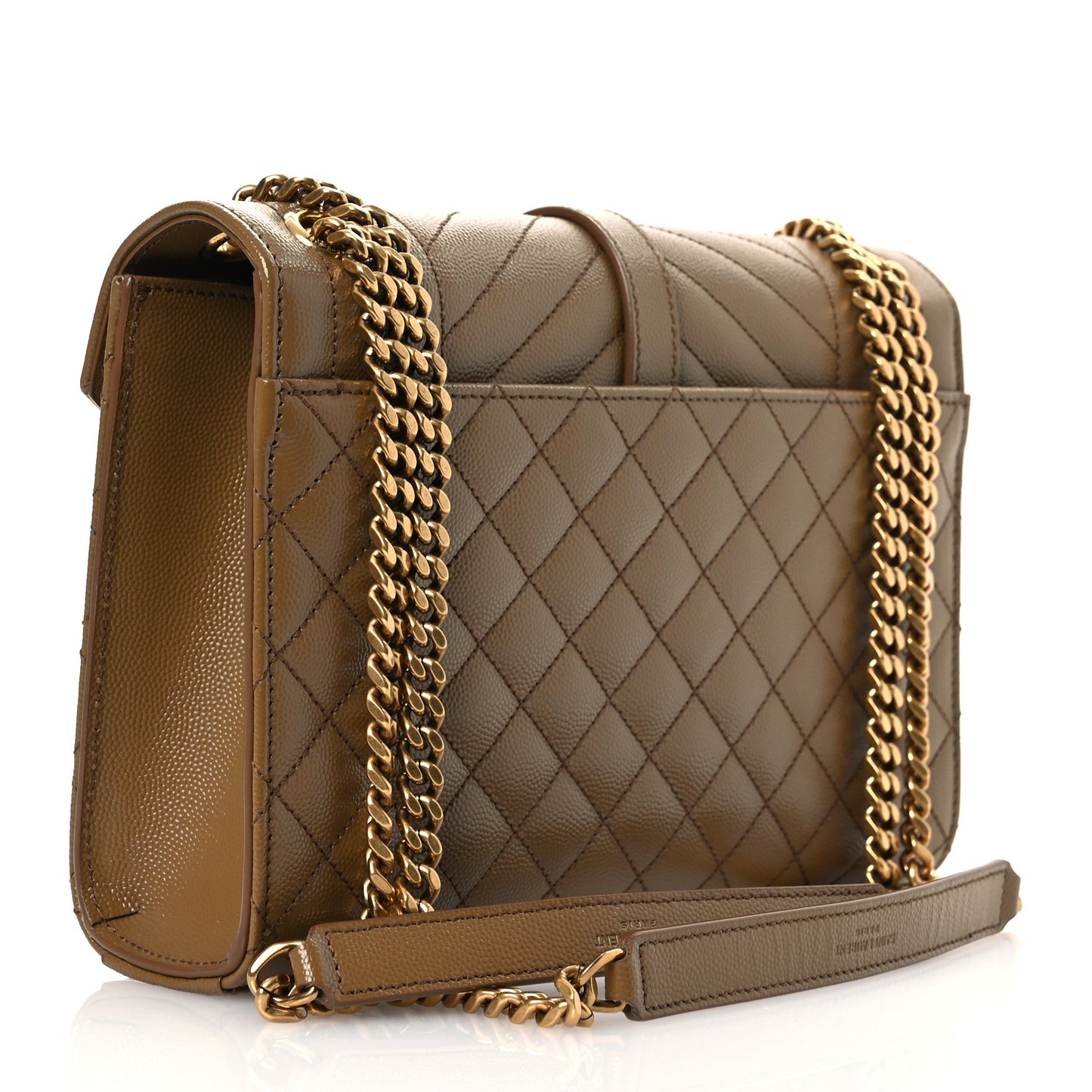 Grain De Poudre Textured Mixed Matelasse Triquilt Medium Monogram Satchel Old Oil