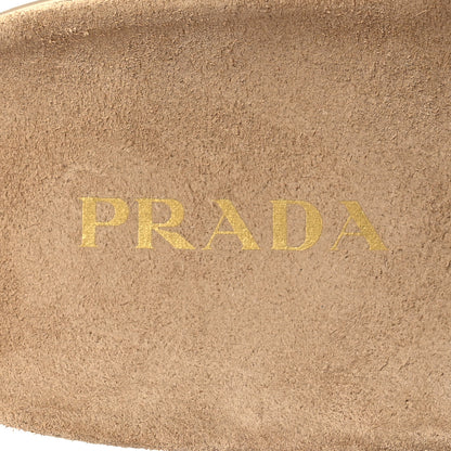 Prada Suede Buckle Slide Sandals 39.5 Ecru 8 of 8