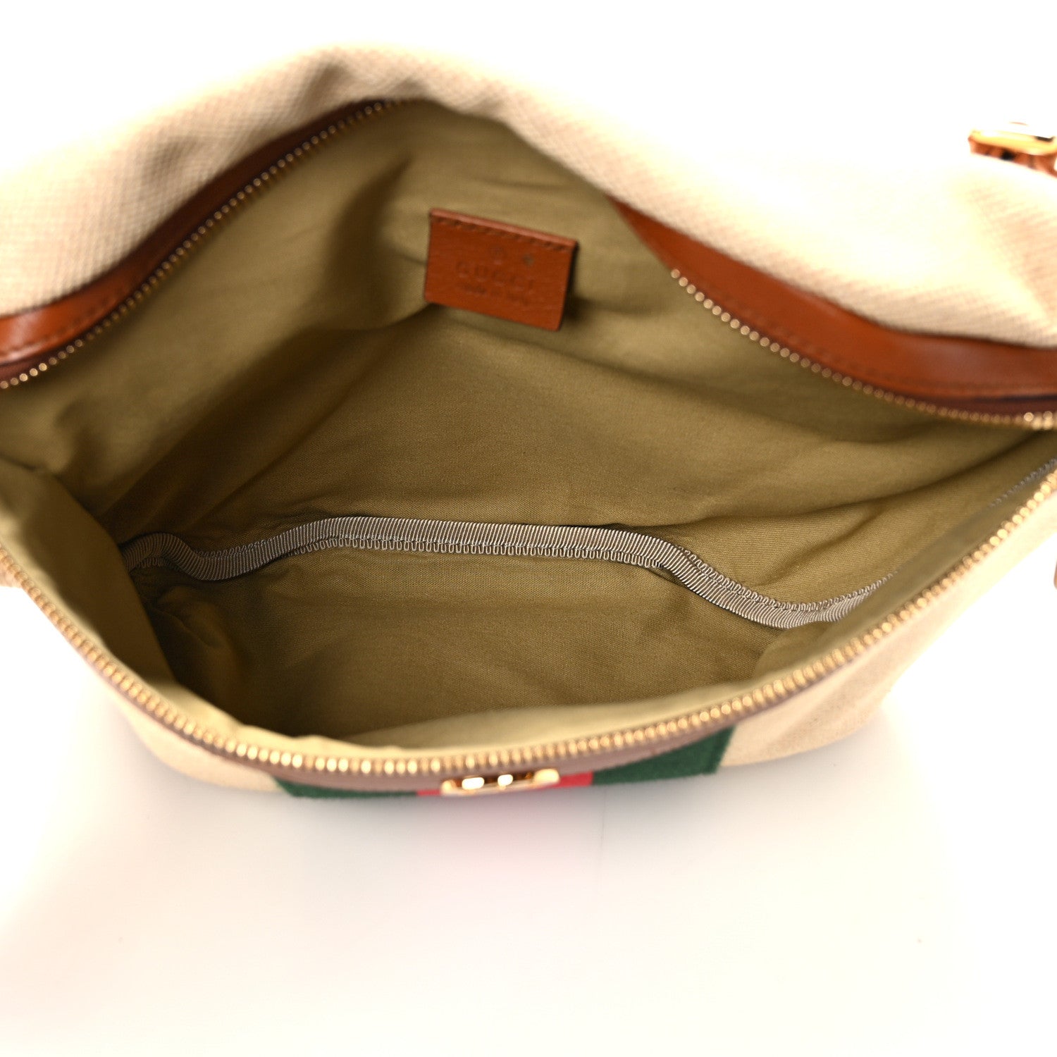 Gucci Vintage Canvas Web Belt Bag Sand Cuir 5 of 11