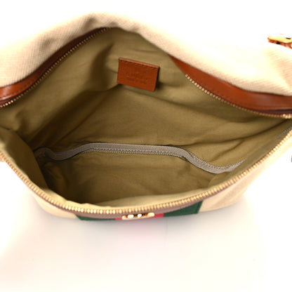 Gucci Vintage Canvas Web Belt Bag Sand Cuir 5 of 11