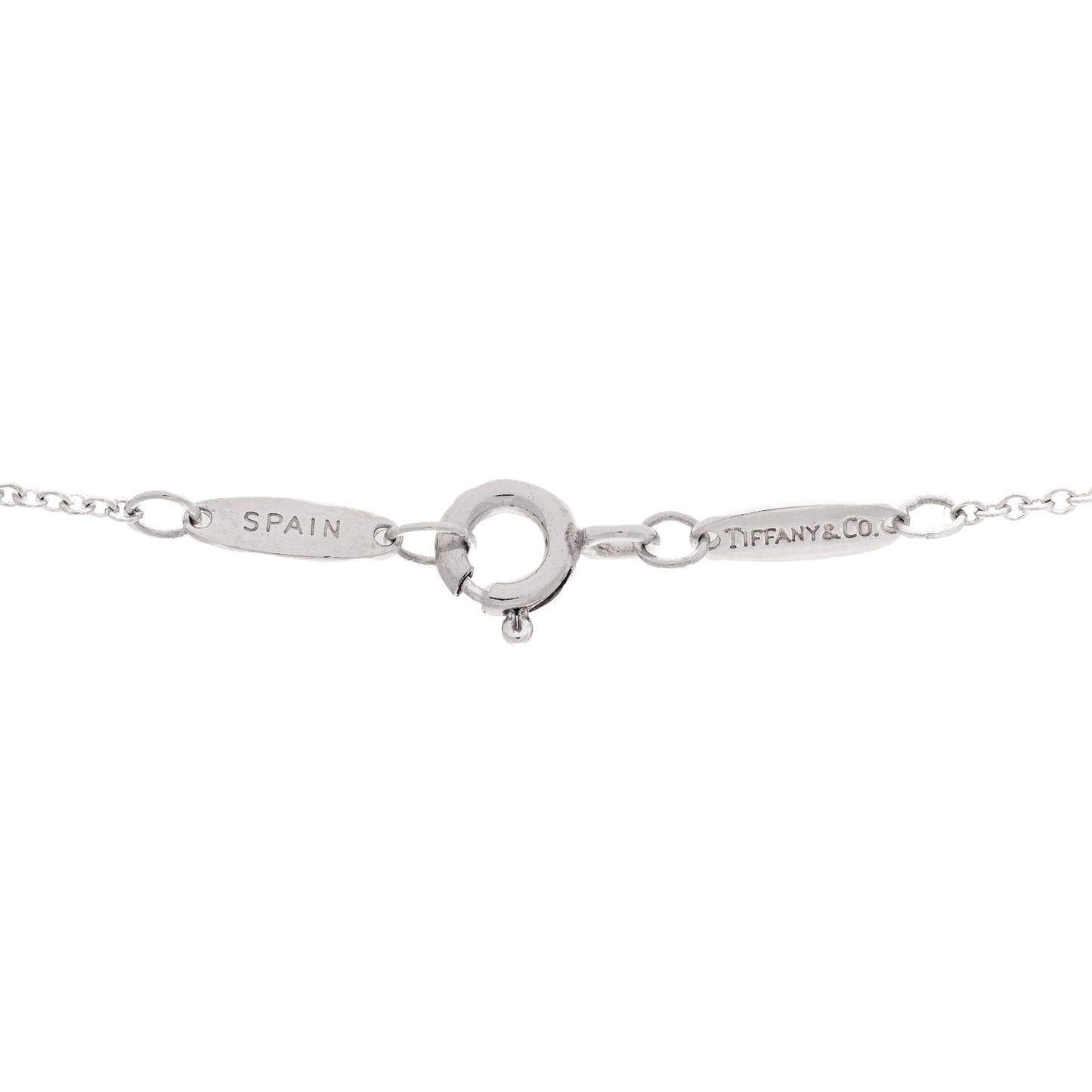 Sterling Silver Diamond Elsa Peretti Snake Pendant Necklace