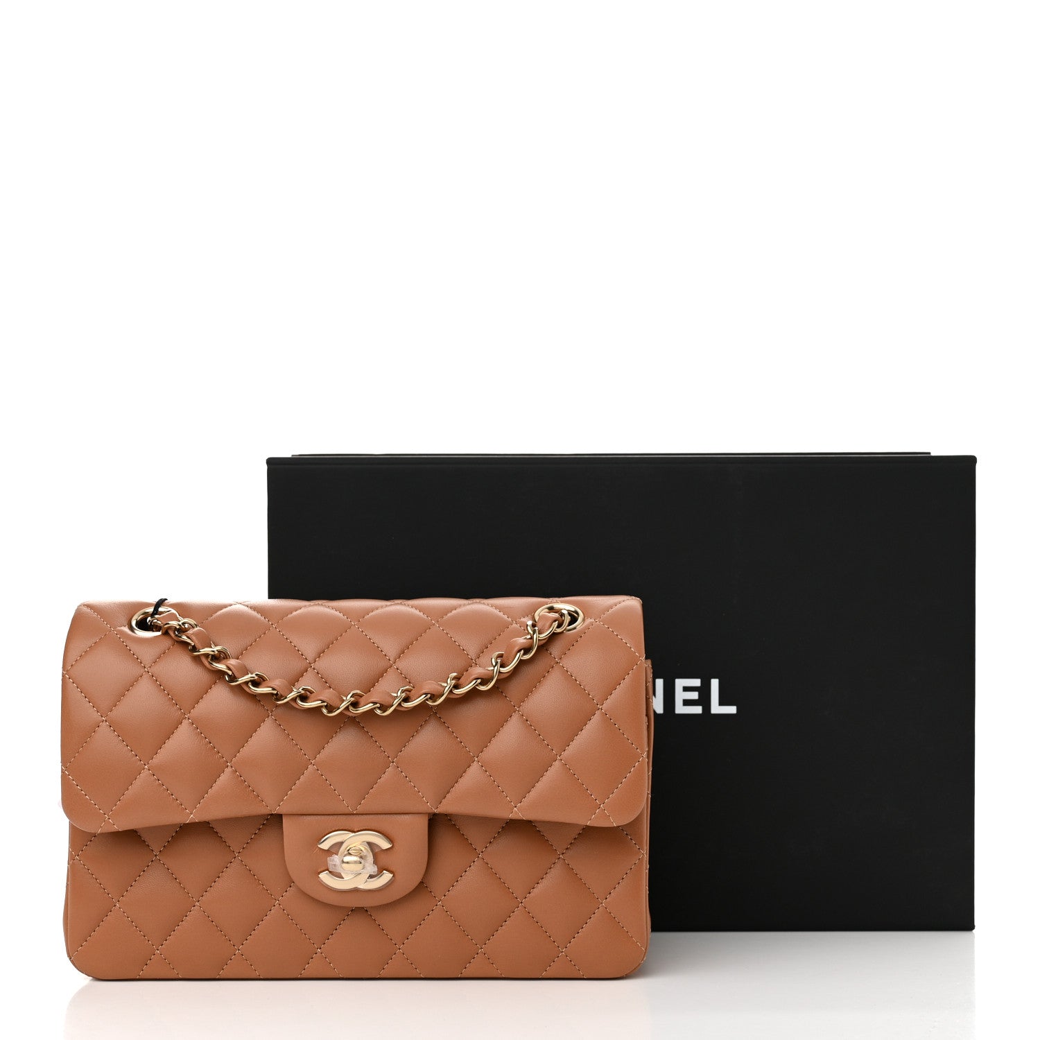 Chanel Lambskin Quilted Small Double Flap Brown 11 of 11