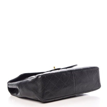 Chanel Caviar Jumbo Single Flap Black 4 of 11