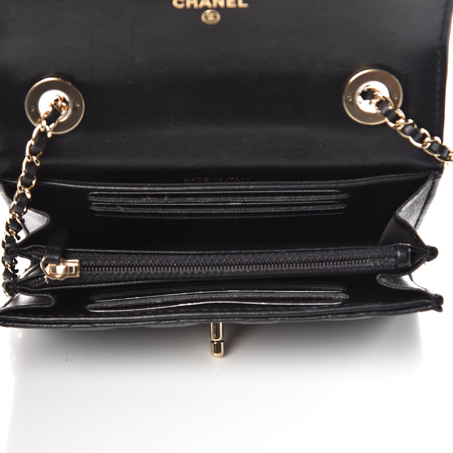 Chanel Lambskin Quilted Mini Trendy CC Wallet On Chain WOC Black 5 of 13