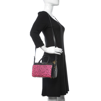 Saint Laurent Calfskin Printed Leopard Classic Baby Duffle Pink Black 2 of 13