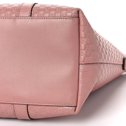 Gucci Soft Microguccissima Medium Zippered Satchel Soft Pink 9 of 10