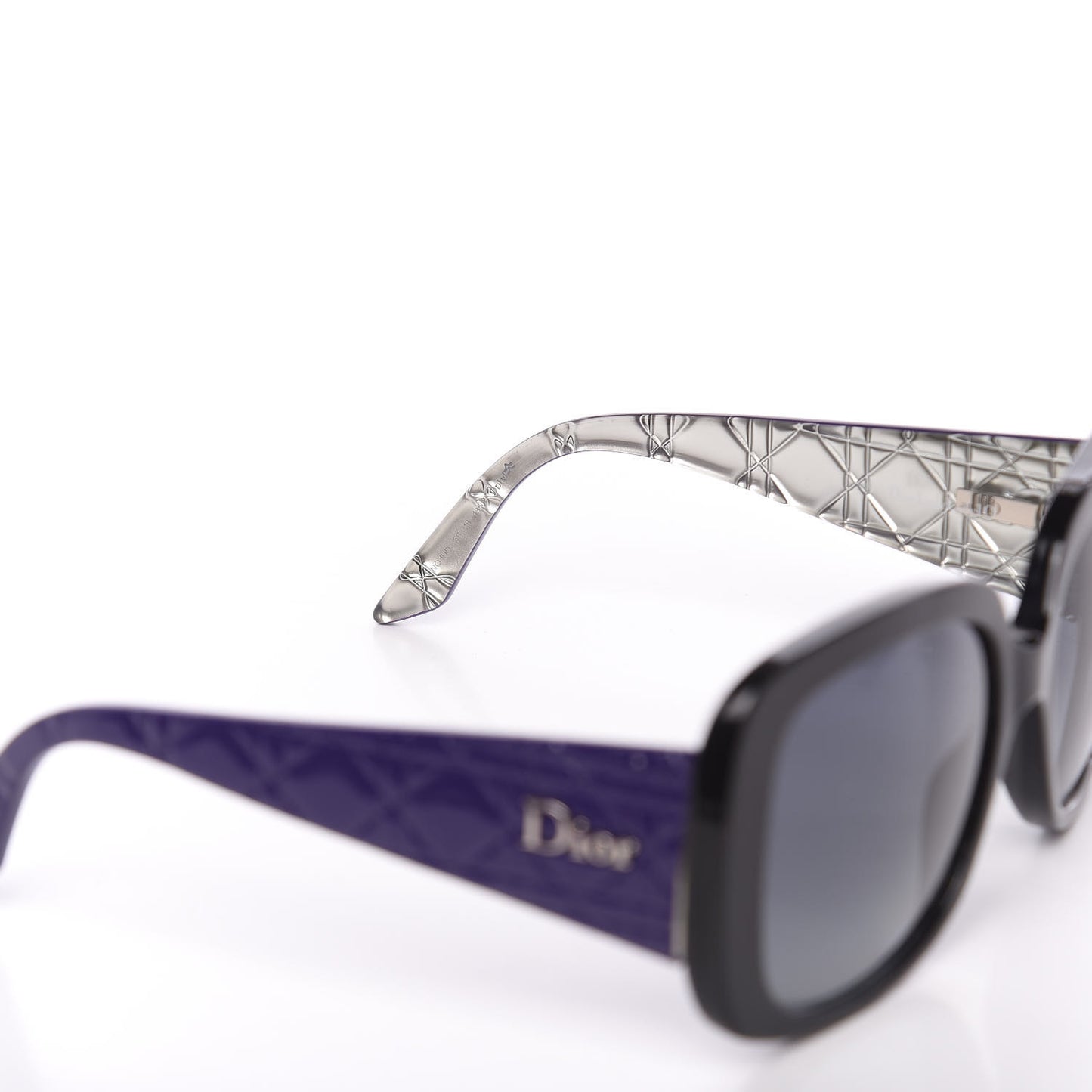 Resin Cannage Dior Lady Lady 10 Sunglasses Black Purple
