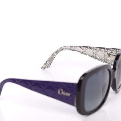 Christian Dior Resin Cannage Dior Lady Lady 10 Sunglasses Black Purple 8 of 9