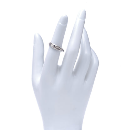 David Yurman Sterling Silver Diamond 5mm Crossover Ring 52 6 2 of 7