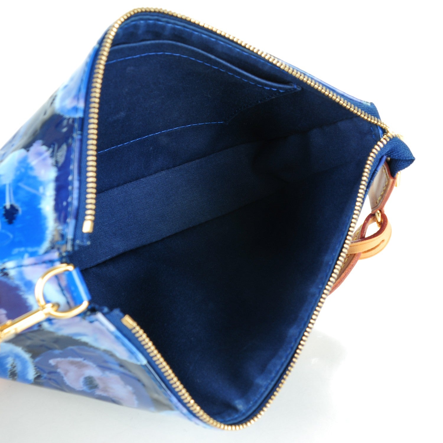 Louis Vuitton Vernis Ikat Pochette Accessories NM Grand Blue 6 of 7