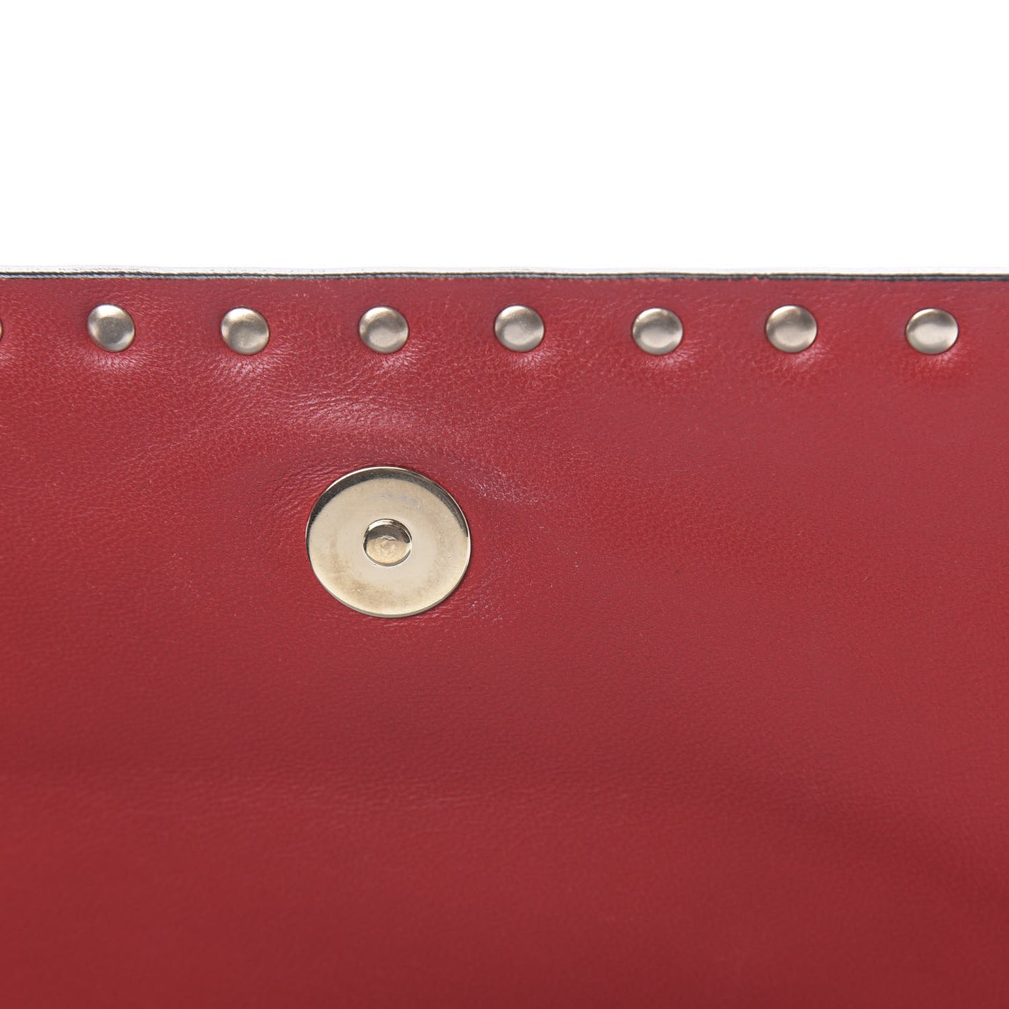 Nappa Rockstud Wristlet Clutch Grey