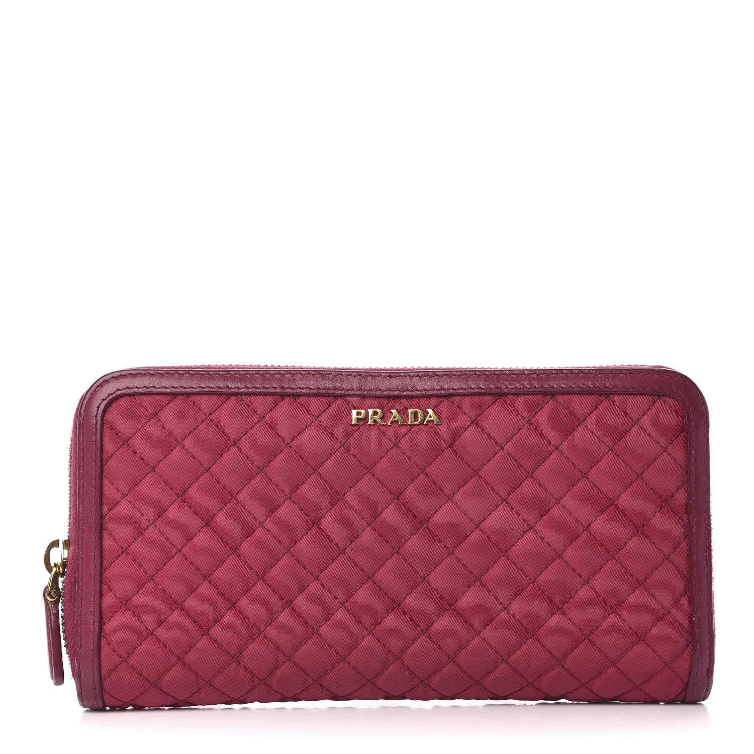 Prada Tessuto Nylon Quilted Continental Flap Wallet Ibisco 1 of 9