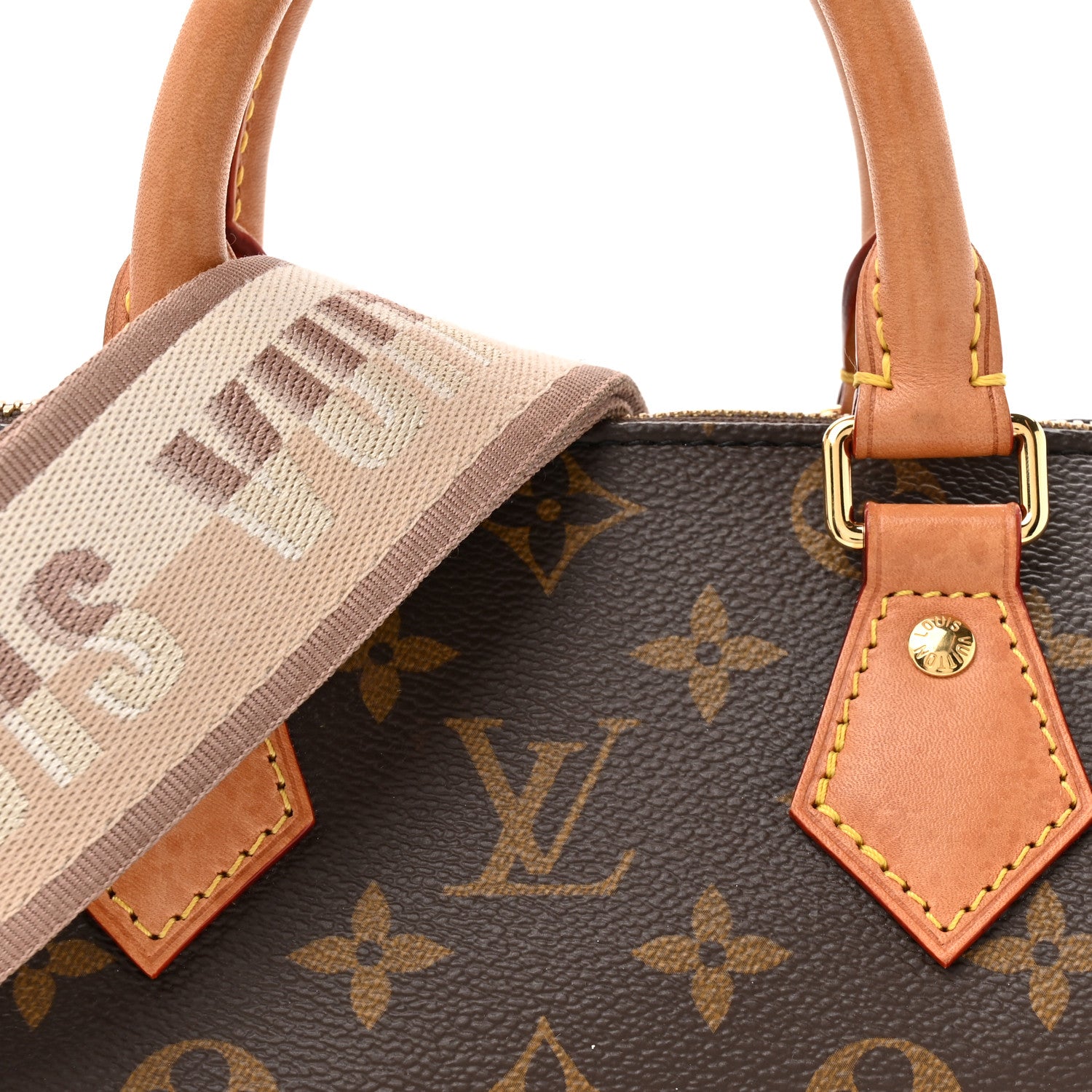 Louis Vuitton Monogram Speedy Bandouliere 20 Beige 7 of 16