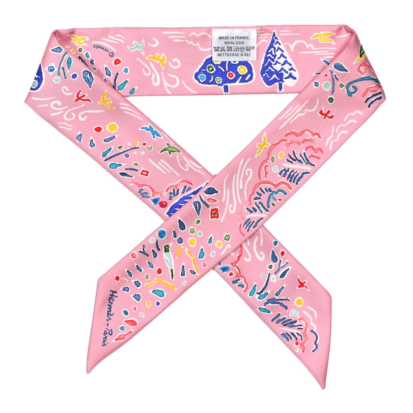 Silk Isola Di Primavera Twilly Rose Bleu Multicolor